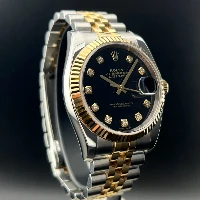 Rolex Datejust 36mm Acciaio/oro Nero Brillanti