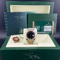 Rolex Datejust 36mm Acciaio/oro Nero Brillanti