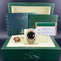 Rolex Datejust 36mm Acciaio/oro Nero Brillanti