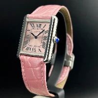 Cartier Tank Solo Rosa Coccodrillo Rosa