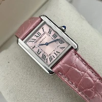 Cartier Tank Solo Rosa Coccodrillo Rosa