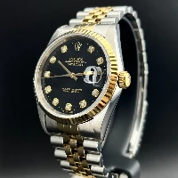 Rolex Datejust 36mm Acciaio/oro Nero Brillanti