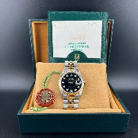 Rolex Datejust 36mm Acciaio/oro Nero Brillanti