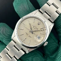 Rolex Oyster Perpetual Date 34mm Silver Indici