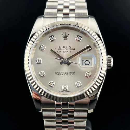 Rolex Datejust 36mm Jubilee Silver Brillanti