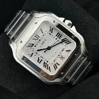 Santos De Cartier White Large