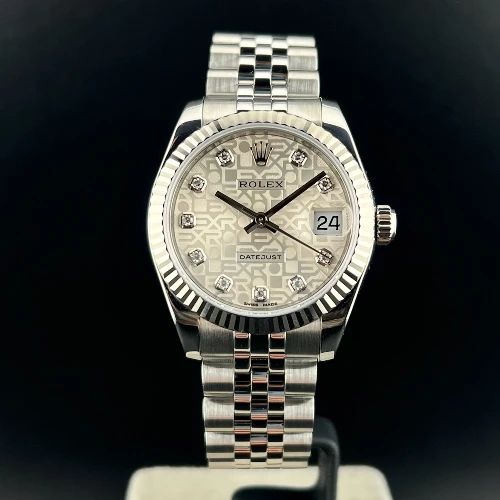Rolex Datejust 31mm Silver Computer Diamanti Jubilee