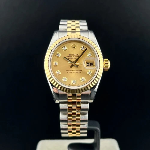 Rolex Lady Datejust 26mm Acciaio & Oro Champagne Brillanti
