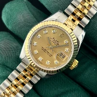 Rolex Lady Datejust 26mm Acciaio & Oro Champagne Brillanti