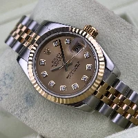 Rolex Lady Datejust 26mm Acciaio & Oro Champagne Brillanti