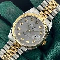 Rolex Datejust 36mm Acciaio/oro Rhodium Brillanti