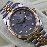 Rolex Datejust 36mm Acciaio/oro Rhodium Brillanti