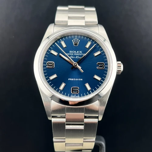 Rolex Air King Blu 3-6-9