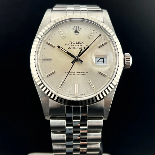 Rolex Datejust 36mm Silver Vetro Plastica Jubilee