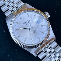 Rolex Datejust 36mm Silver Vetro Plastica Jubilee