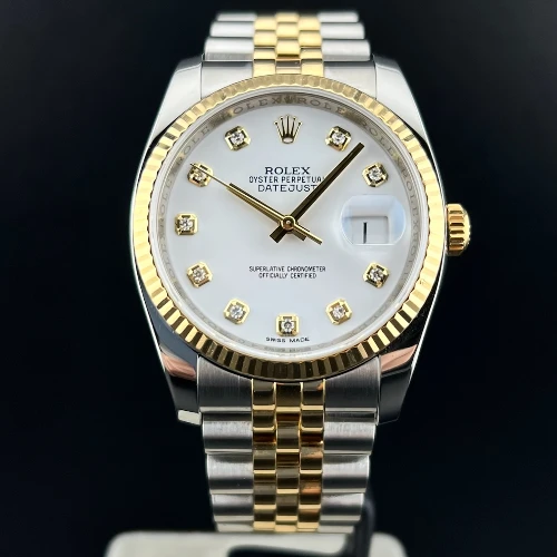 Rolex Datejust 36mm Acciaio/oro Bianco Brillanti