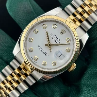 Rolex Datejust 36mm Acciaio/oro Bianco Brillanti