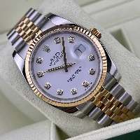 Rolex Datejust 36mm Acciaio/oro Bianco Brillanti