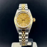 Rolex Oyster Perpetual 26mm Acciaio & Oro Champagne Brillanti 