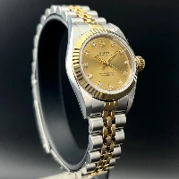 Rolex Oyster Perpetual 26mm Acciaio & Oro Champagne Brillanti 