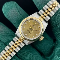Rolex Oyster Perpetual 26mm Acciaio & Oro Champagne Brillanti 