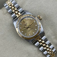 Rolex Oyster Perpetual 26mm Acciaio & Oro Champagne Brillanti 