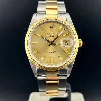 Rolex Oyster Perpetual Date 34mm Acciaio Oro Champagne