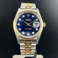 Rolex Datejust 36mm Acciaio/oro Blu Brillanti
