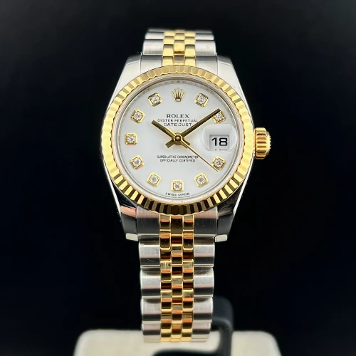 Rolex Lady Datejust 26mm Acciaio & Oro Bianco Brillanti