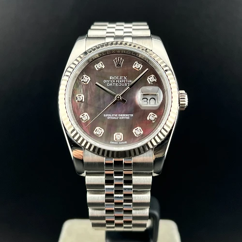Rolex Datejust 36mm Madreperla Nera Brillanti