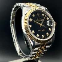 Rolex Datejust 36mm Acciaio/oro Nero Brillanti