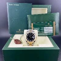 Rolex Datejust 36mm Acciaio/oro Nero Brillanti