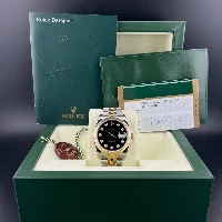 Rolex Datejust 36mm Acciaio/oro Nero Brillanti