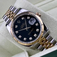 Rolex Datejust 36mm Acciaio/oro Nero Brillanti