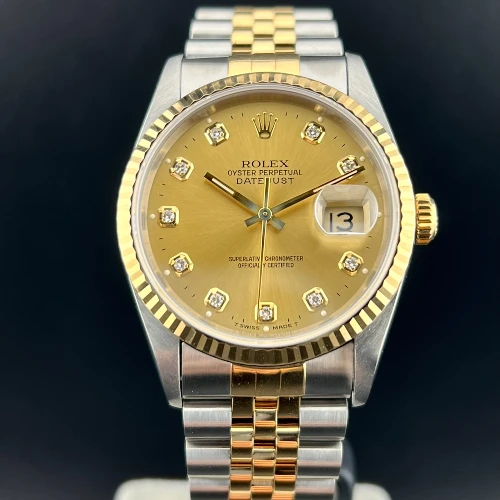 Rolex Datejust 36mm Acciaio/oro Champagne Brillanti