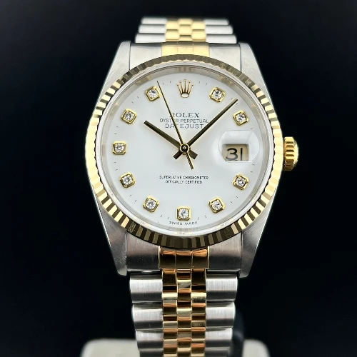 Rolex Datejust 36mm Acciaio/oro Bianco Brillanti
