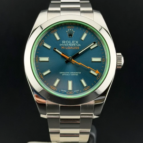 Rolex Milgauss Blu Vetro Verde