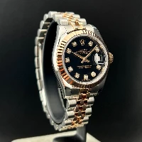 Rolex Lady Datejust 26mm Acciaio & Oro Rosa Nero Brillanti