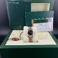 Rolex Lady Datejust 26mm Acciaio & Oro Rosa Nero Brillanti