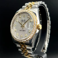 Rolex Datejust 36mm Acciaio/oro MOP Bianca Ghiera Brillanti