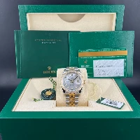 Rolex Datejust 36mm Acciaio/oro MOP Bianca Ghiera Brillanti