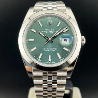 Rolex Datejust41mm Jubilee Verde Ghiera Liscia
