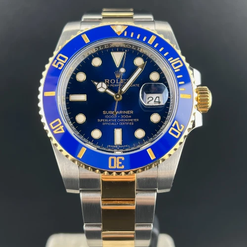 Rolex Submariner Date Acciaio & oro Ceramica Blu