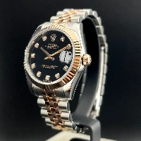 Rolex Datejust 31mm Acciaio & Oro Rosa Nero Brillanti