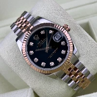 Rolex Datejust 31mm Acciaio & Oro Rosa Nero Brillanti