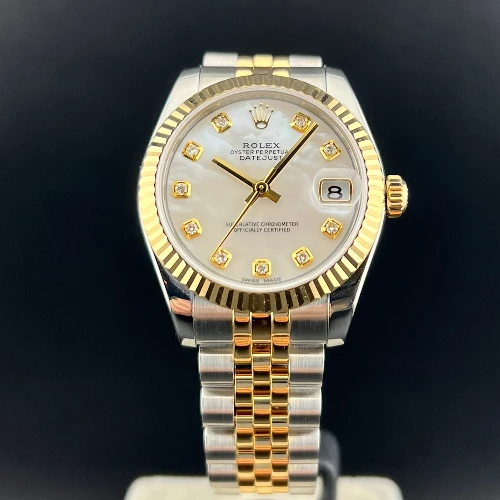 Rolex Datejust 31mm Acciaio & Oro Madreperla Bianca Brillanti
