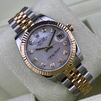 Rolex Datejust 31mm Acciaio & Oro Madreperla Bianca Brillanti