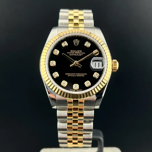 Rolex Datejust 31mm Acciaio & Oro Nero Brillanti