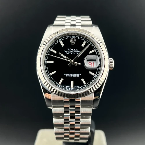 Rolex Datejust 36mm Jubilee Nero Indici Roulette