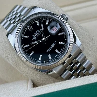 Rolex Datejust 36mm Jubilee Nero Indici Roulette